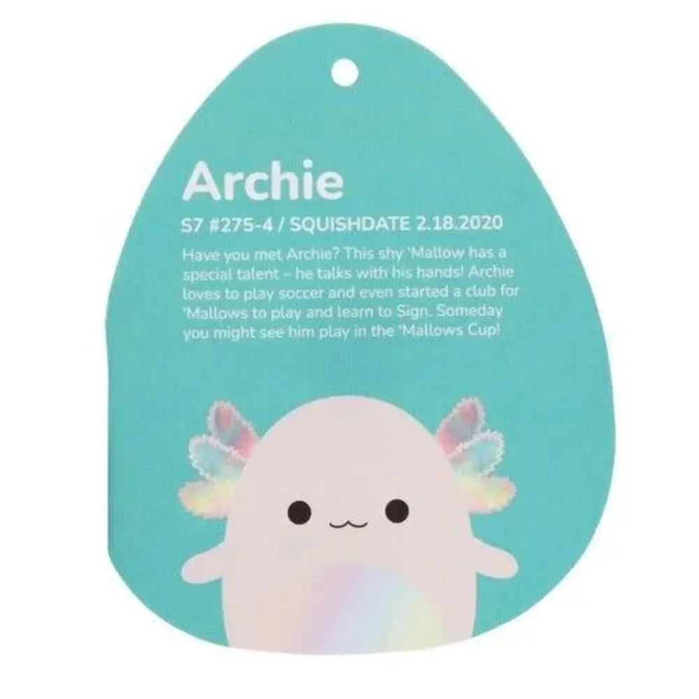 Squishmallows Archie the Rainbow Axolotl 7.5